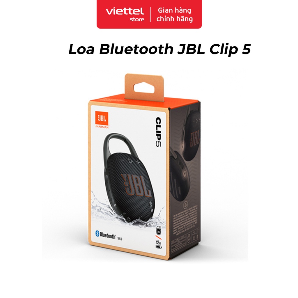 Loa Bluetooth JBL Clip 5 Chính hãng | Đa Màu Sắc | Ghép Nối Đa Loa | Bluetooth 5.3 | BigBuy360 - bigbuy360.vn