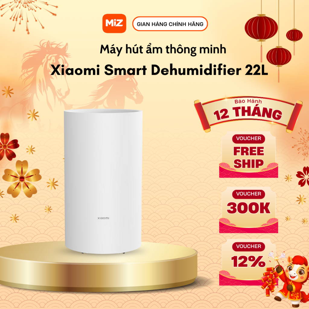 Máy hút ẩm thông minh Xiaomi dung tích 22L - độ ồn thấp - Chính hãng bảo hành 12 tháng