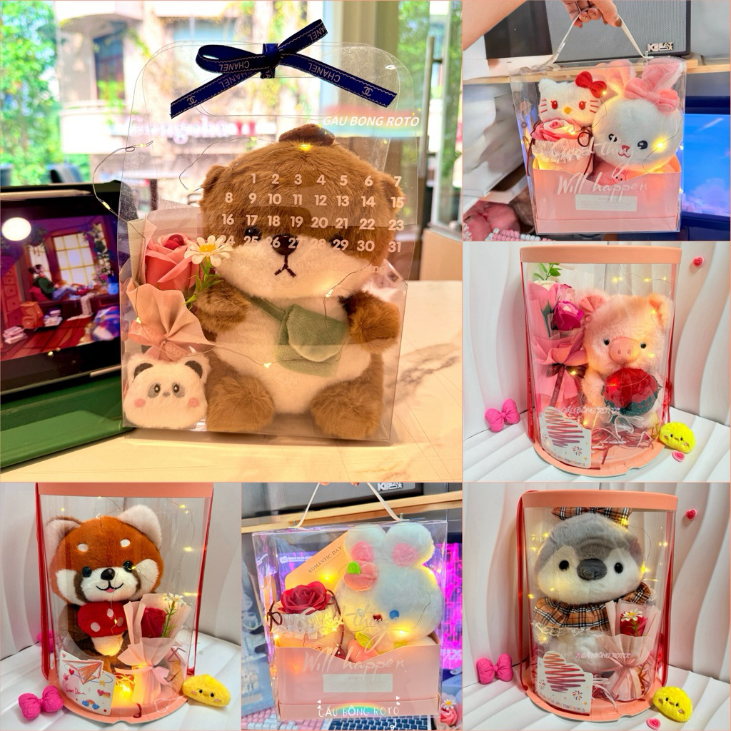 Gấu Bông, [HoảTốcHCM ] Túi quà tặng sinh nhật bạn bè, quà tặng người yêu, quà tặng bạn nữ 8/3, 20-10, valentine