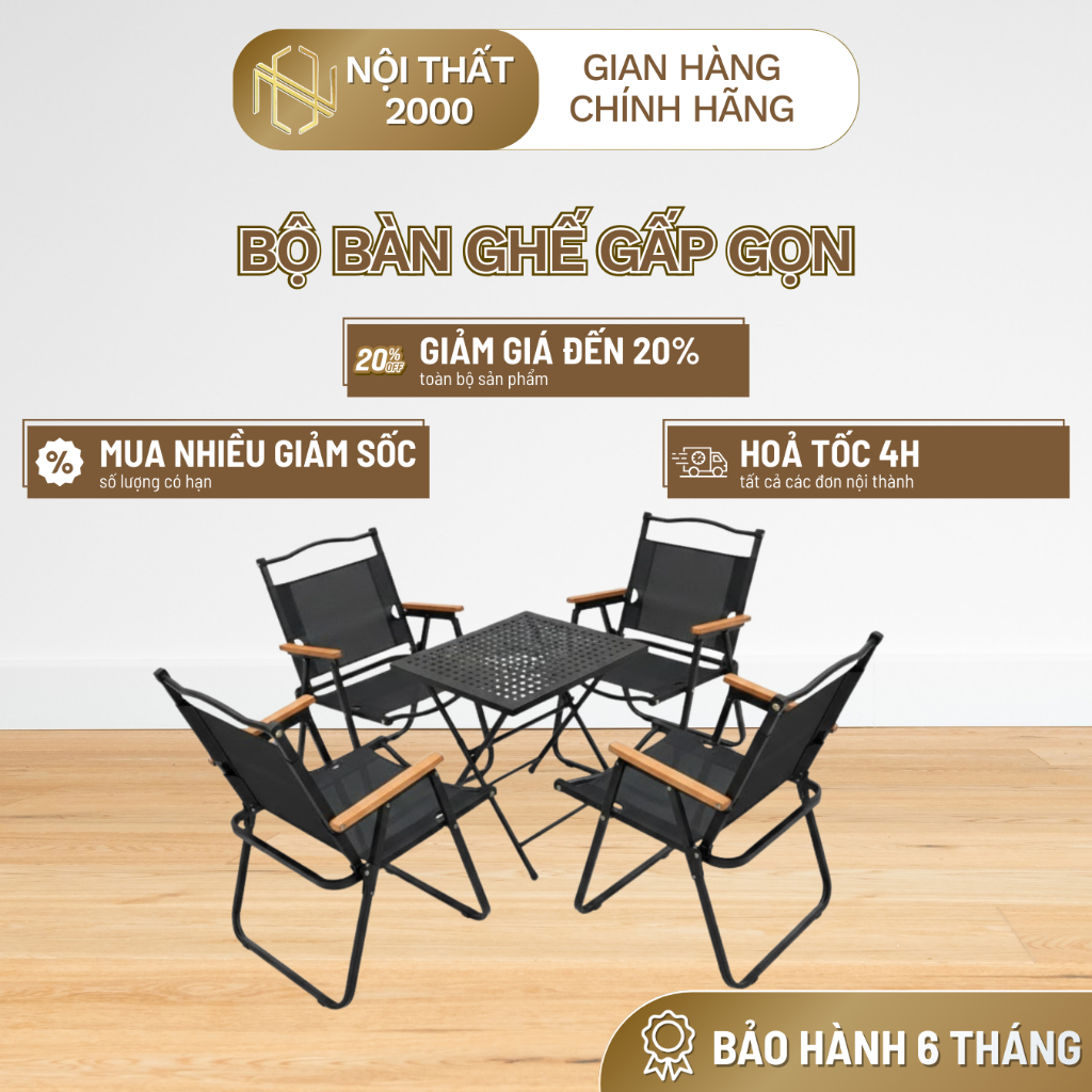 Bộ Bàn Ghế Cafe, Combo 2 Ghế 1 Bàn / 4 Ghế 1 Bàn,  Ghế Camping Cafe Xếp Gọn, Ghế Cafe Gấp Gọn, Ghế X