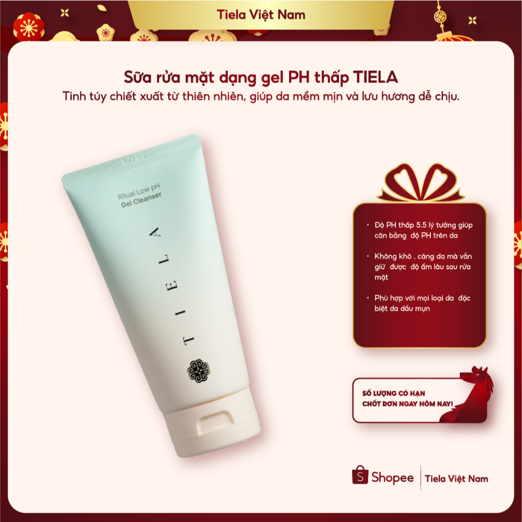 [TIELA] Sữa Rửa Mặt Dạng Gel pH 5.5 Tiela Ritual Low pH Gel Cleanser 150ML