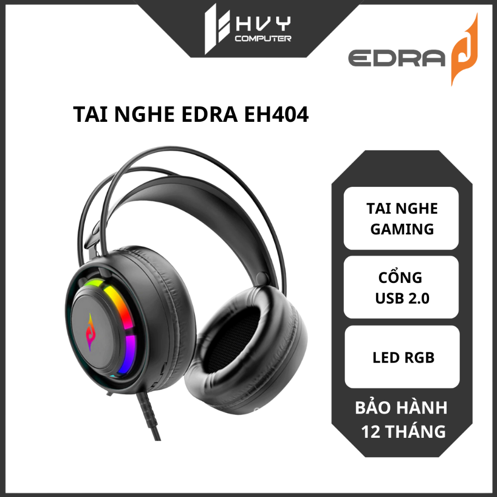 Tai nghe Gaming EDRA EH404 | Micro Chống Ồn, Đệm Tai Siêu Êm - Hàng chính hãng