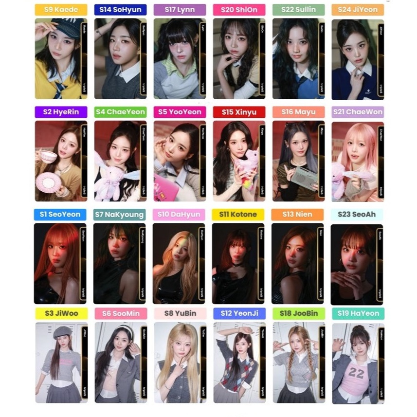 OBJEKT TRIPLES CARD OMA MSNZ KAEDE SOHYUN LYNN SHION JIYEON SULLIN SEOYEON YOOYEON SOHYUN XINYU CHAE