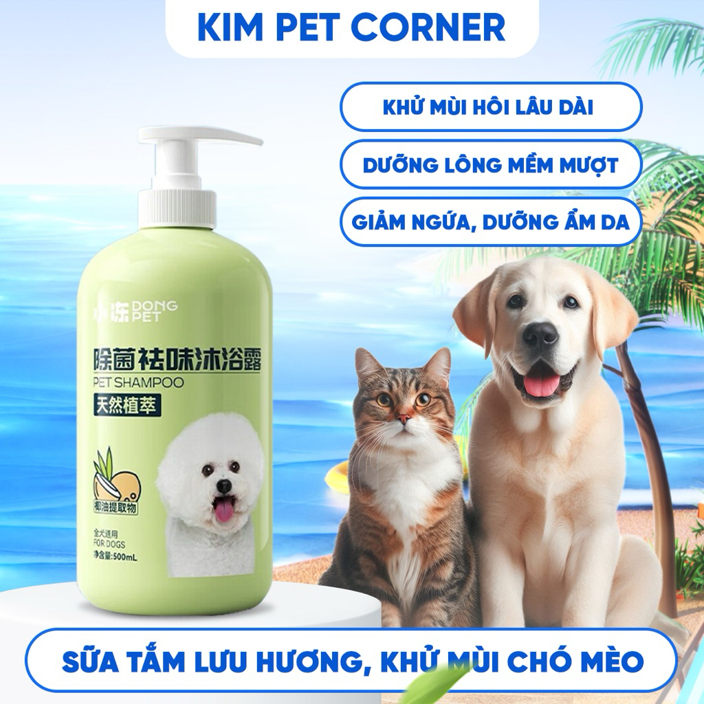 Sữa Tắm Lưu Hương, Khử Mùi nhập khẩu Chó Mèo nhà Kim Pet Corner DONGPET  –  Dịu Nhẹ Da Nhạy Cảm