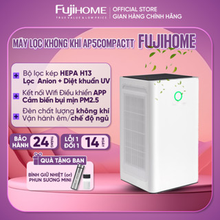Máy lọc không khí diệt khuẩn HEPA H13 lọc bụi siêu mịn PM2.5 FUJIHOME AP5PRO phòng 20-50m2, kết nối WIFI điều khiển APP