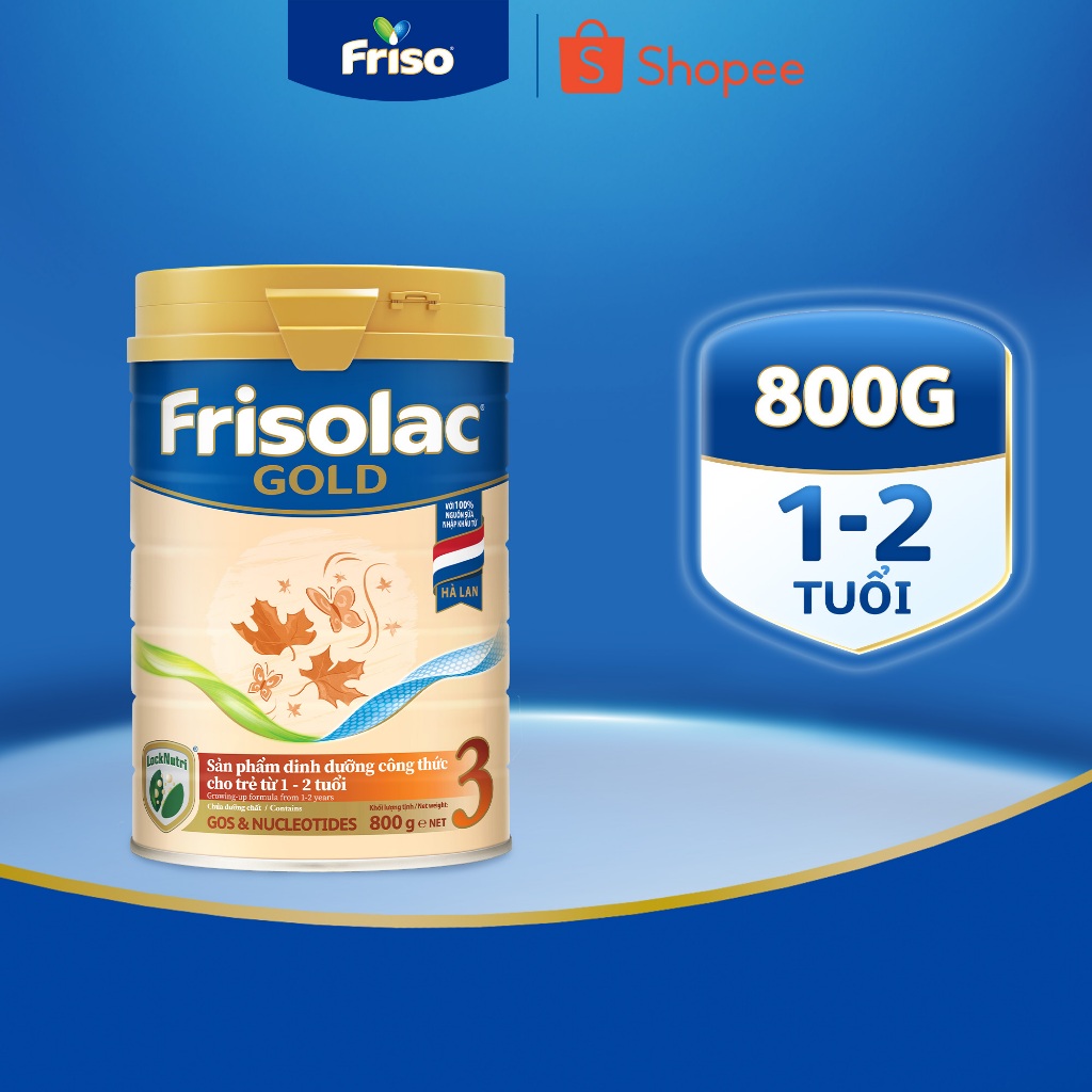 Sữa Bột Frisolac Gold 3 800G/850G cho bé từ 1-2 tuổi