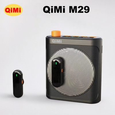 Loa Trợ Giảng Không Dây QiMi M29 - Nhỏ Gọn, Âm Thanh Rõ Nét, Pin Trâu, Micro Cài Áo Hỗ Trợ Giảng Dạy