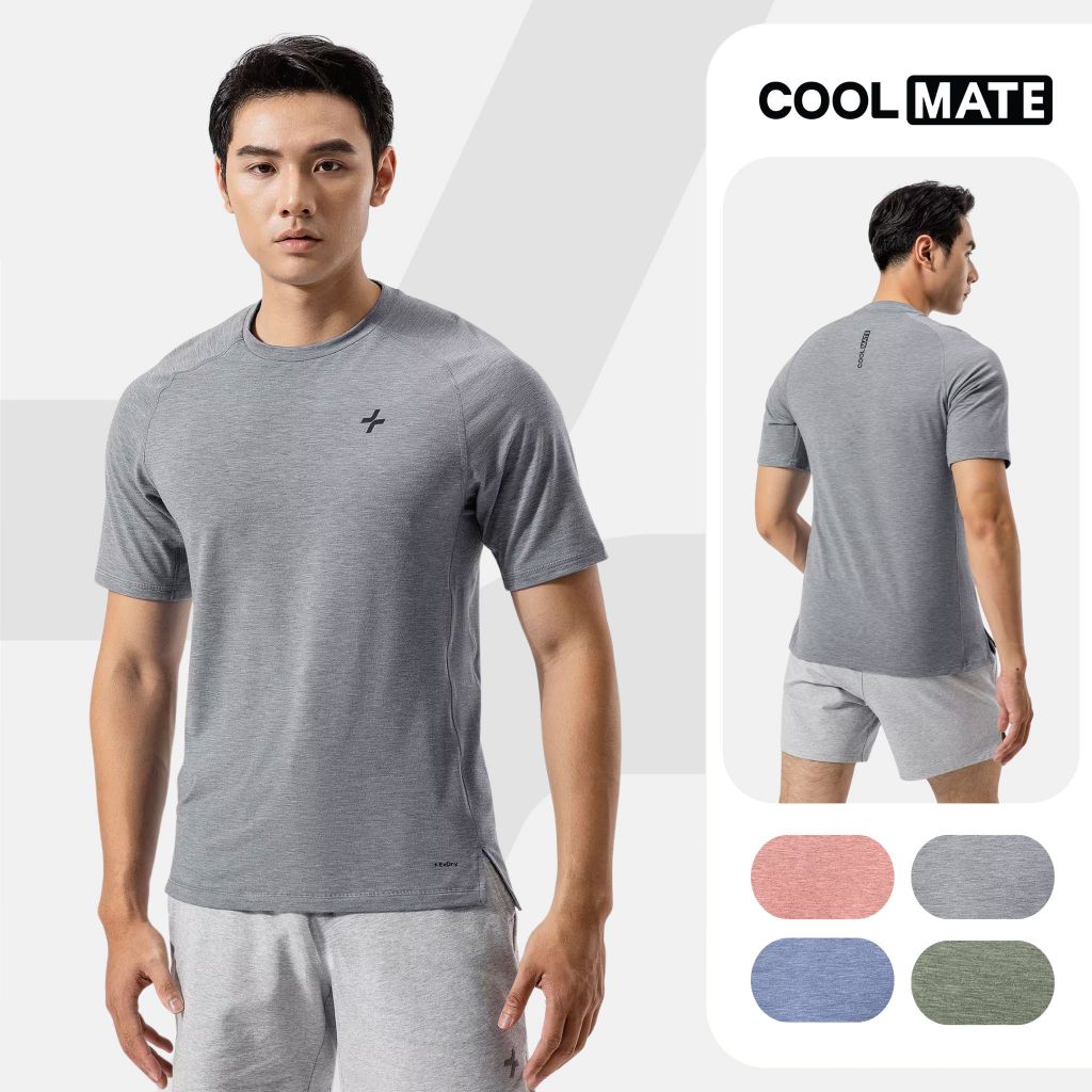 Áo thun nam thể thao tập Gym, Pickleball Training Comfort ExDry thoáng khí, thấm hút tốt Coolmate