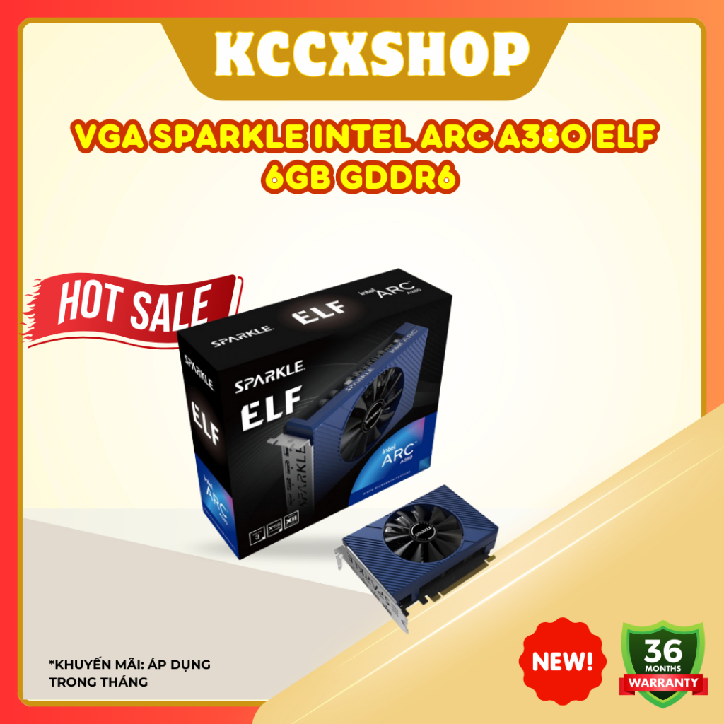 VGA SPARKLE Intel Arc A380 ELF 6GB GDDR6 – Nhỏ gọn, tiết kiệm điện, hỗ trợ đồ họa & giải trí 4K