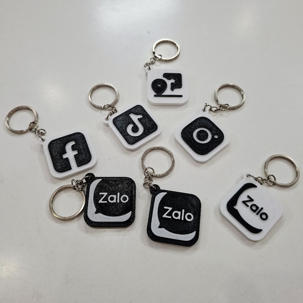 Móc Khóa NFC Mạng Xã Hội | Chạm Là Kết Nối | Zalo Facebook TikTok Instagram | In Logo Theo Yêu Cầu