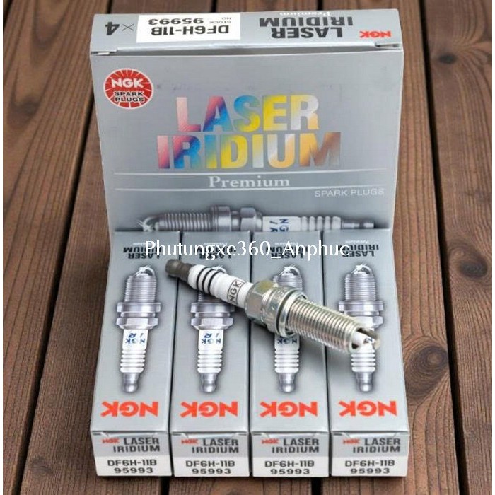 [Bộ 4 cái] Bugi Laser Iridium Toyota Vios 1.5L mã động cơ 2NR-FE 2016~2024 chính hãng #NGK DF6H-11B
