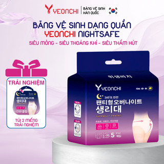 Băng vệ sinh nữ dạng quần Yeonchi Night Safe 360 độ bảo vệ suốt đêm dài ngon giấc không lo tràn