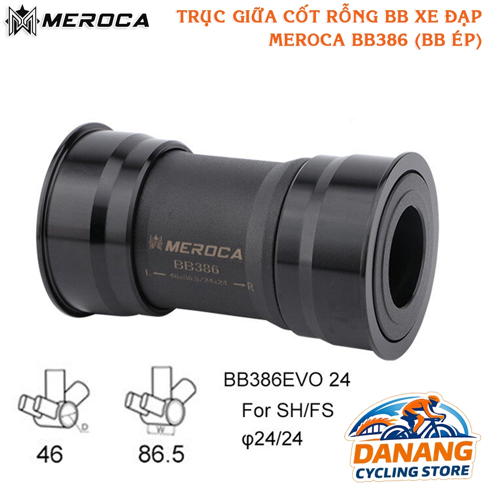 Trục Giữa BB Cốt Rỗng Xe Đạp MEROCA BB386 – BB Ép (Press Fit)