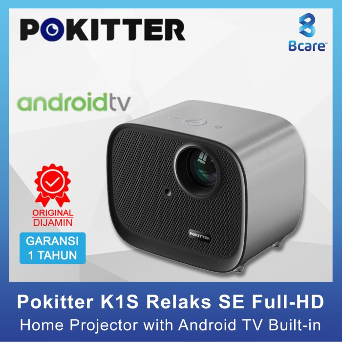 Máy chiếu Pokitter K1S, 1080P, chạy Android, kết nối điện thoại ( hàng Amazon)