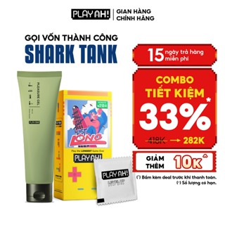 Combo Gel Bôi Trơn 100ml + Bao Cao Su PlayAh Hộp 10 Siêu Mỏng 003, Kéo Dài Thời Gian, Thêm Gai, Ôm Khít