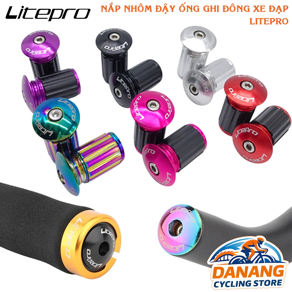 Set 2 Nắp Đậy Ống Ghi Đông Xe Đạp LITEPRO Bằng Nhôm – Bảo Vệ & Trang Trí