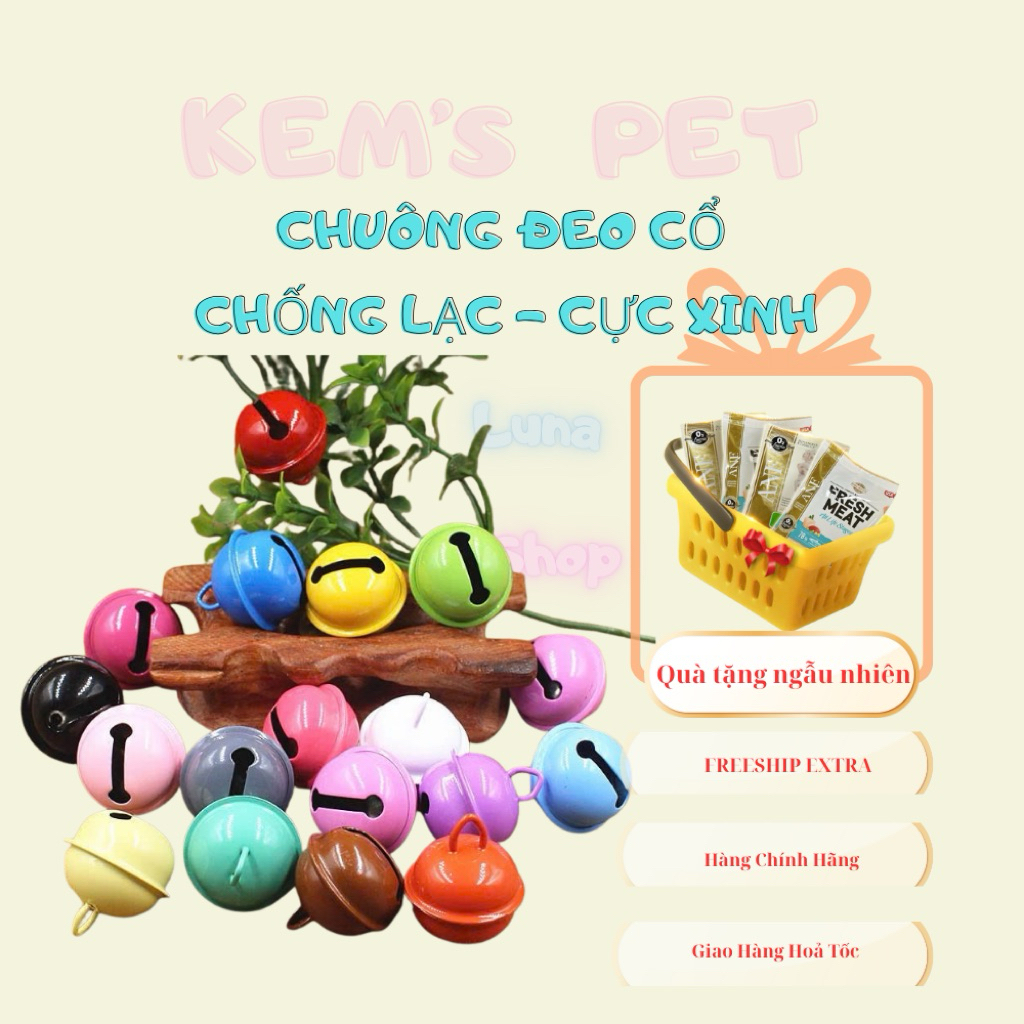 Chuông Lạc Cho Thú Cưng - Phụ Kiện Định Vị Giúp Dễ Dàng Tìm Kiếm Boss, Tiếng Kêu Vang, Chống Rỉ Sét