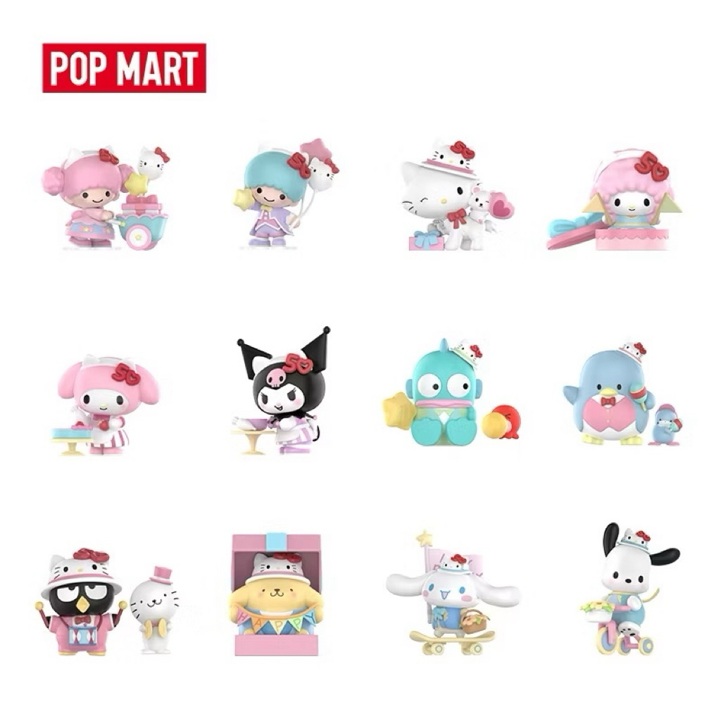 POP MART Sanrio characters Hello Kitty 50th Anniversary Series Figures Blind Box Action Toys Figure 