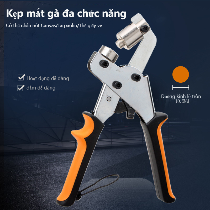 Kìm Bấm Khoen 10mm APEX Bạt Quảng Cáo Kèm 20 Chiếc Khoen Ô Rê Mắt Cáo Dùng Túi Giấy