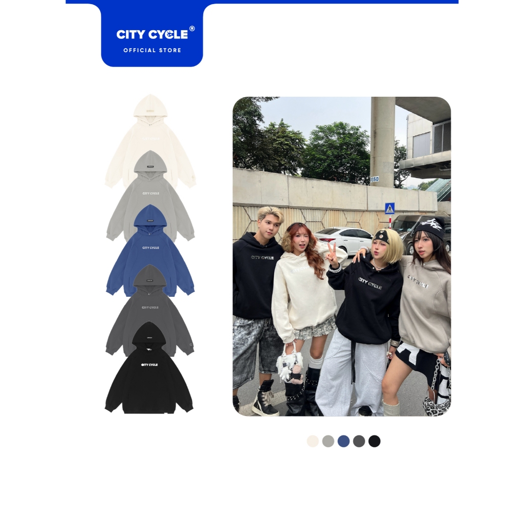 Áo hoodie dày nỉ đôi nam nữ Local Brand Chính Hãng City Cycle Space Ver 1