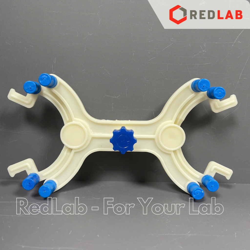 Kẹp buret nhựa đôi ONELAB đệm silicon, có VAT