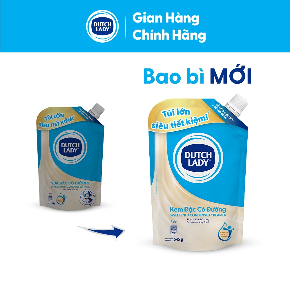 Combo 3 Túi Kem đặc có đường Dutch Lady (545g/túi) | BigBuy360 - bigbuy360.vn