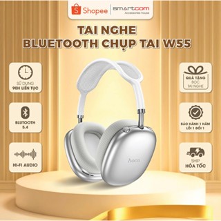 [Tặng bọc da] Tai nghe bluetooth HOCO W55 pin 90 tiếng siêu bền, bản base, plus chống ồn ANC