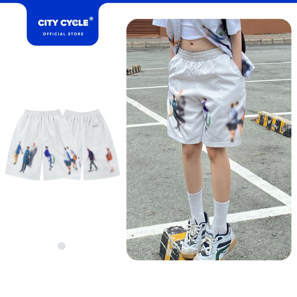 Quần Short Walking Slowly City Cycle Vải TC dệt chéo form rộng oversize unisex
