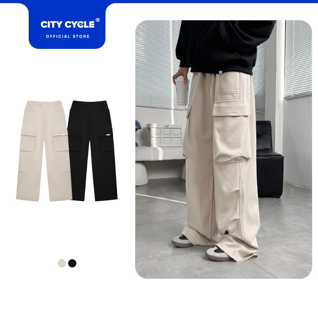 Quần ống rộng dài nỉ suông unisex Local Brand Chính Hãng City Cycle Quần dài Waypa