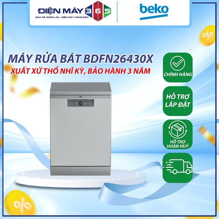 MÁY RỬA CHÉN BÁT BEKO BDFN26430X - Giải pháp rửa chén hiện đại – sạch sâu – tiết kiệm cho gia đình b