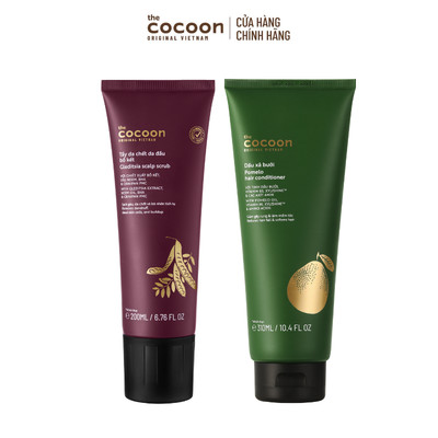 [MUA 2 GIẢM 40%] Combo Tẩy da chết da đầu bồ kết 200ml & Dầu xả bưởi Cocoon 310ml