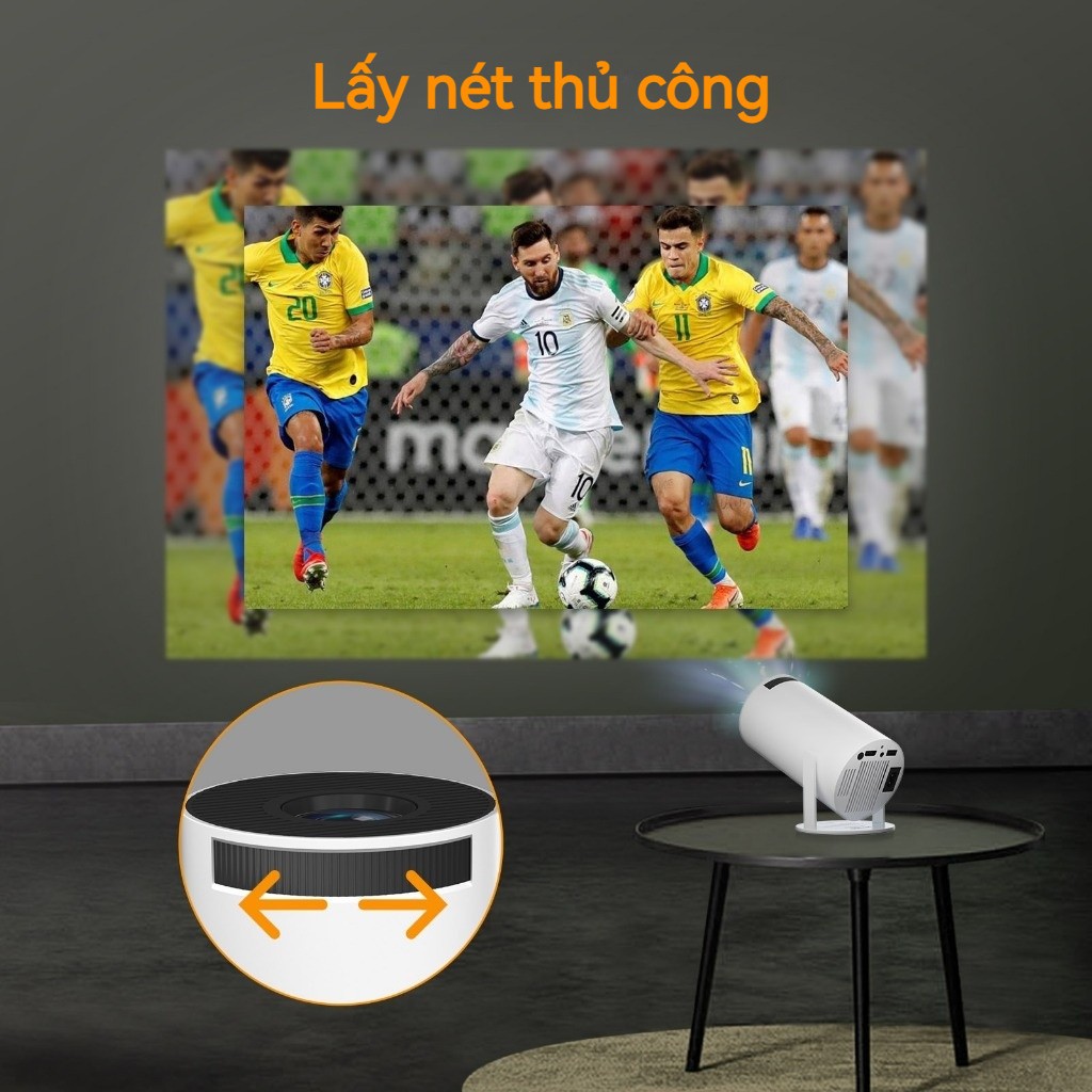 Máy chiếu mini HY300/HY300 Pro Full HD 4K WiFi6 Bluetooth5.0 Android11 Hỗ trợ kết nối với điện thoại di động và máy tính | BigBuy360 - bigbuy360.vn