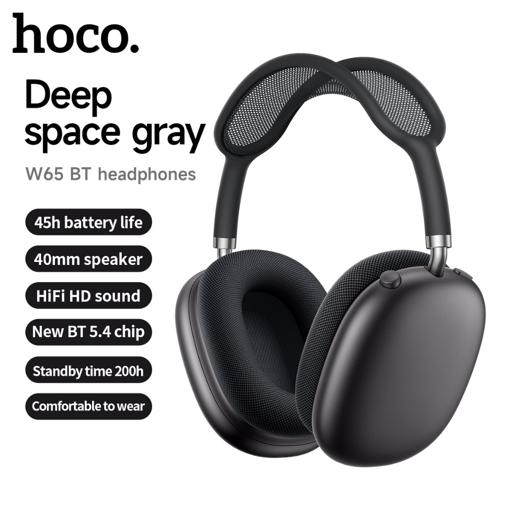Tai nghe chụp tai Hoco W65 chính hãng kiểu dáng gọn nhẹ, kết nối Bluetooth v5.4 siêu nhạy pateng