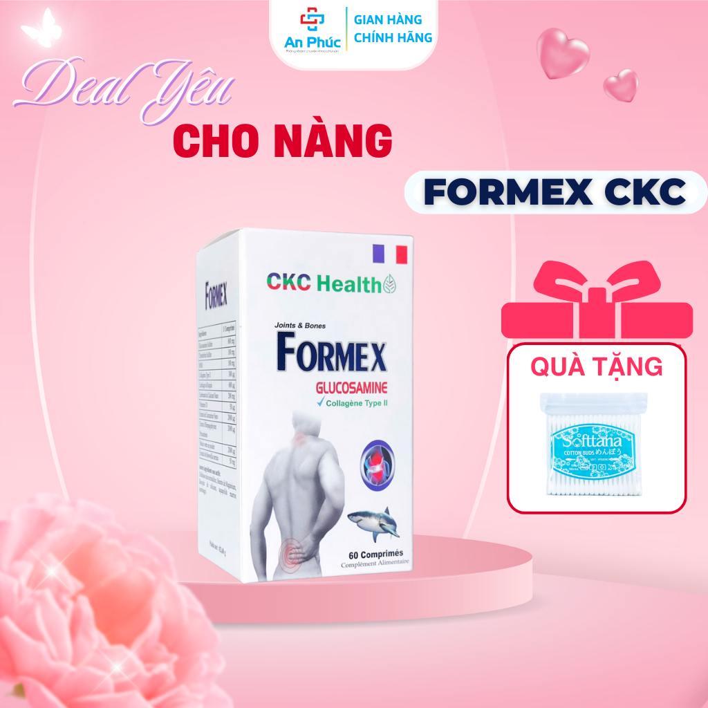 Viên uống xương khớp FORMEX CKC Health - Glucosamine & Collagen type II và Nano Calcium