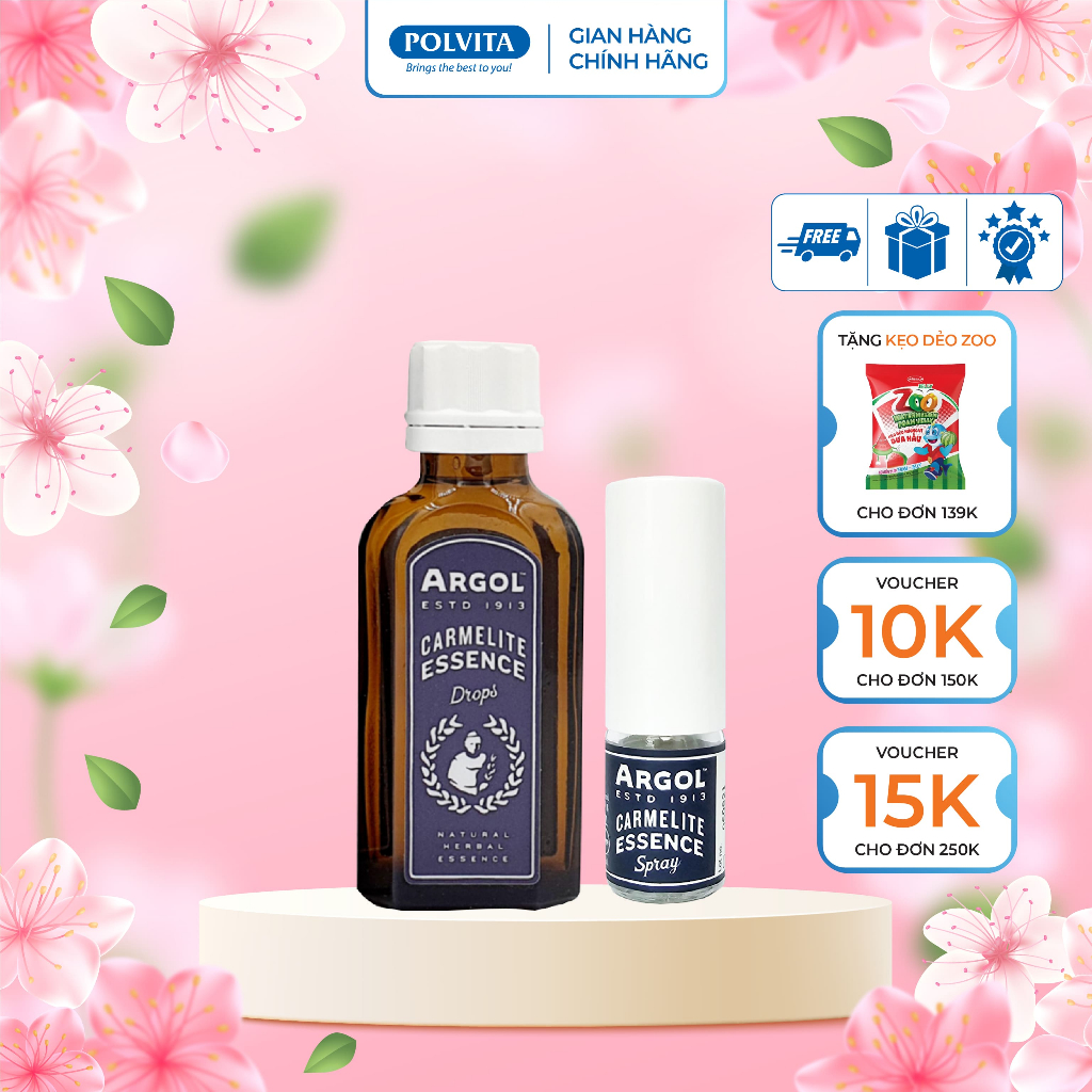 Tinh dầu cải thiện xoang, hắt hơi  Argol Carmelite Essence – Kháng khuẩn, Thư Giãn, Hỗ Trợ Ngăn Ngừa