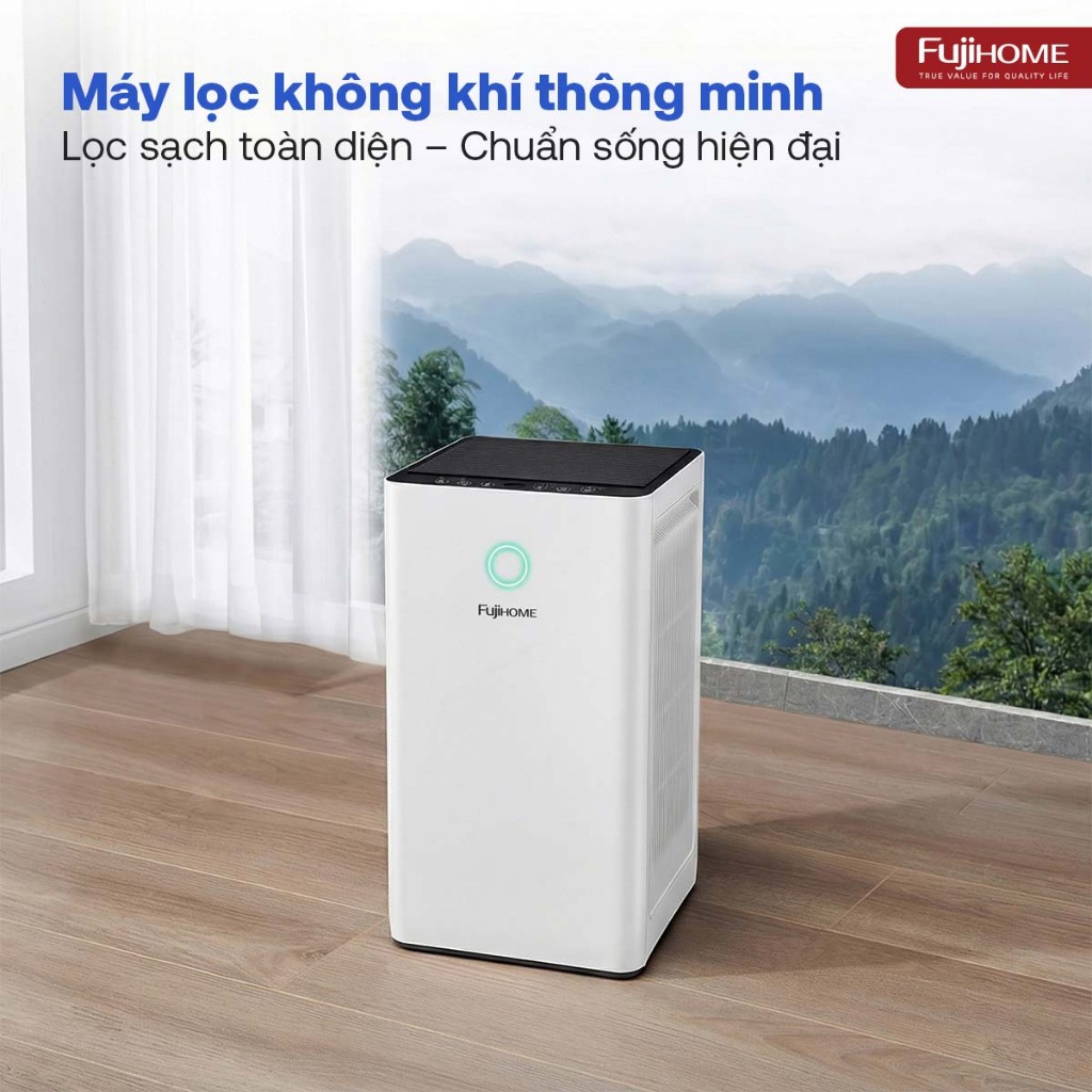 Máy lọc không khí gia đình Fujihome AP5PRO - Công suất 60W, Có kết nối Wifi thông minh