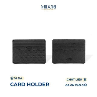Ví Đựng Thẻ Da PU Nam Nữ CARD HOLDER Monogram Dập Chìm Nhỏ Gọn Cao Cấp Chính Hãng | UNDERTHINKER