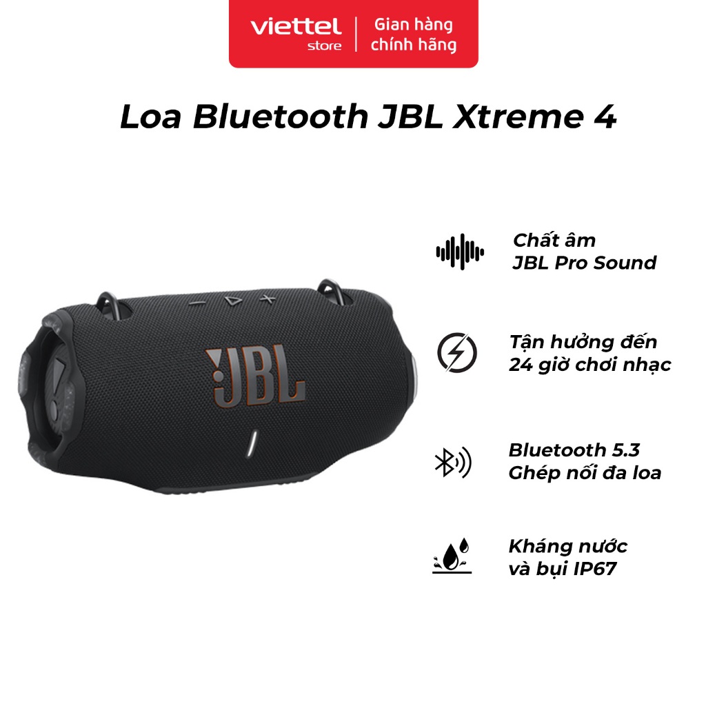 Loa Bluetooth JBL Xtreme 4 Chính hãng | Âm thanh JBL Pro Sound | Kết Nối Linh Hoạt