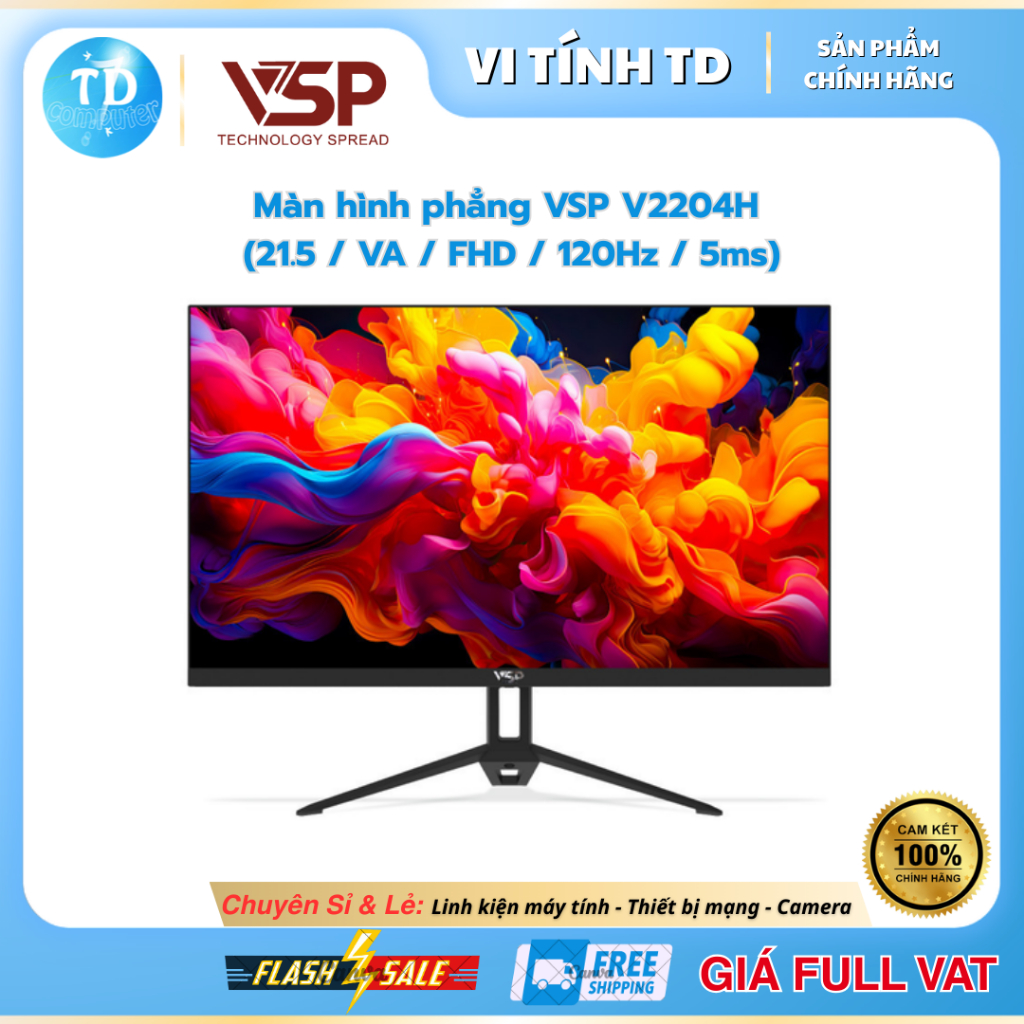 Màn hình máy hình VSP V2204H (21.5" - VA - FHD - 120Hz - 5ms) - Hàng chính hãng