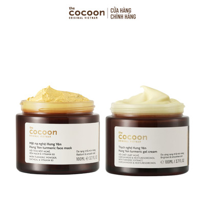 [MUA 2 GIẢM 40%] Combo Mặt nạ nghệ Hưng Yên 100ml + Thạch nghệ Hưng Yên Cocoon 100ml