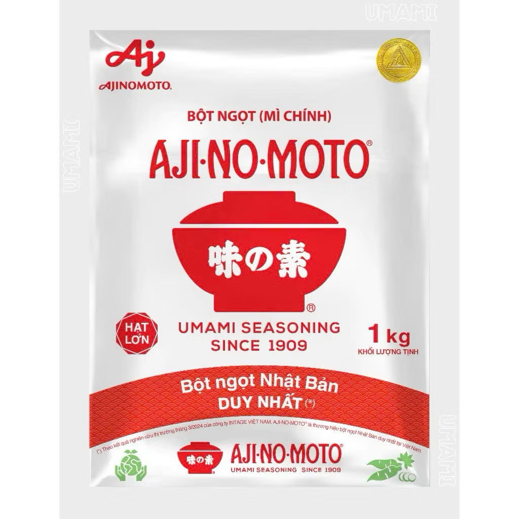 5 bịch Bột ngọt cái thố - Ajinomoto bịch 1kg hạt lớn ( tổng nhận 5kg)