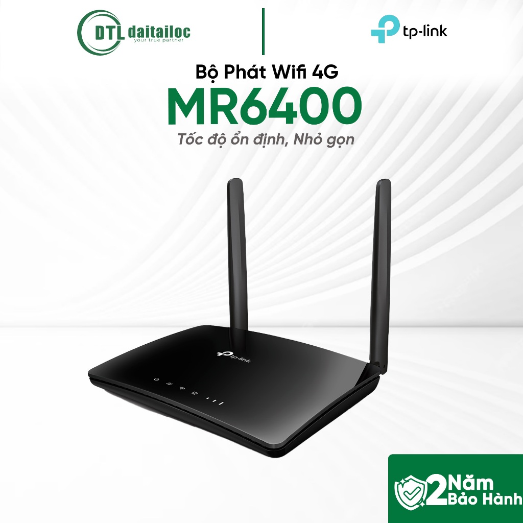 Bộ Phát Wifi 4G Tp-Link MR6400, Tốc độ ổn định, Nhỏ gọn | Chính Hãng | Bảo Hành 24 Tháng
