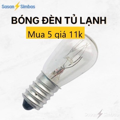 Bóng đèn tủ lạnh 15W đui xoáy chuôi E12 E14 E16 Tốt