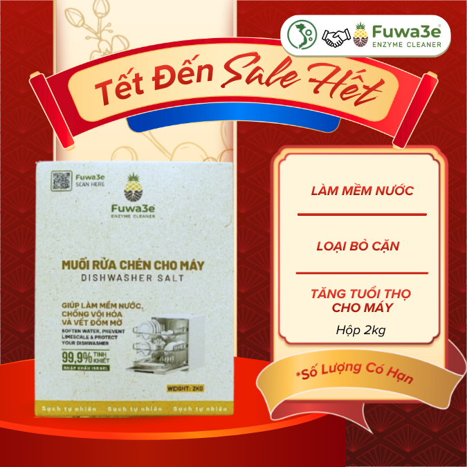 Muối Rửa Bát Cho Máy Rửa Chén Bát Fuwa3e Làm Mềm Nước 2kg