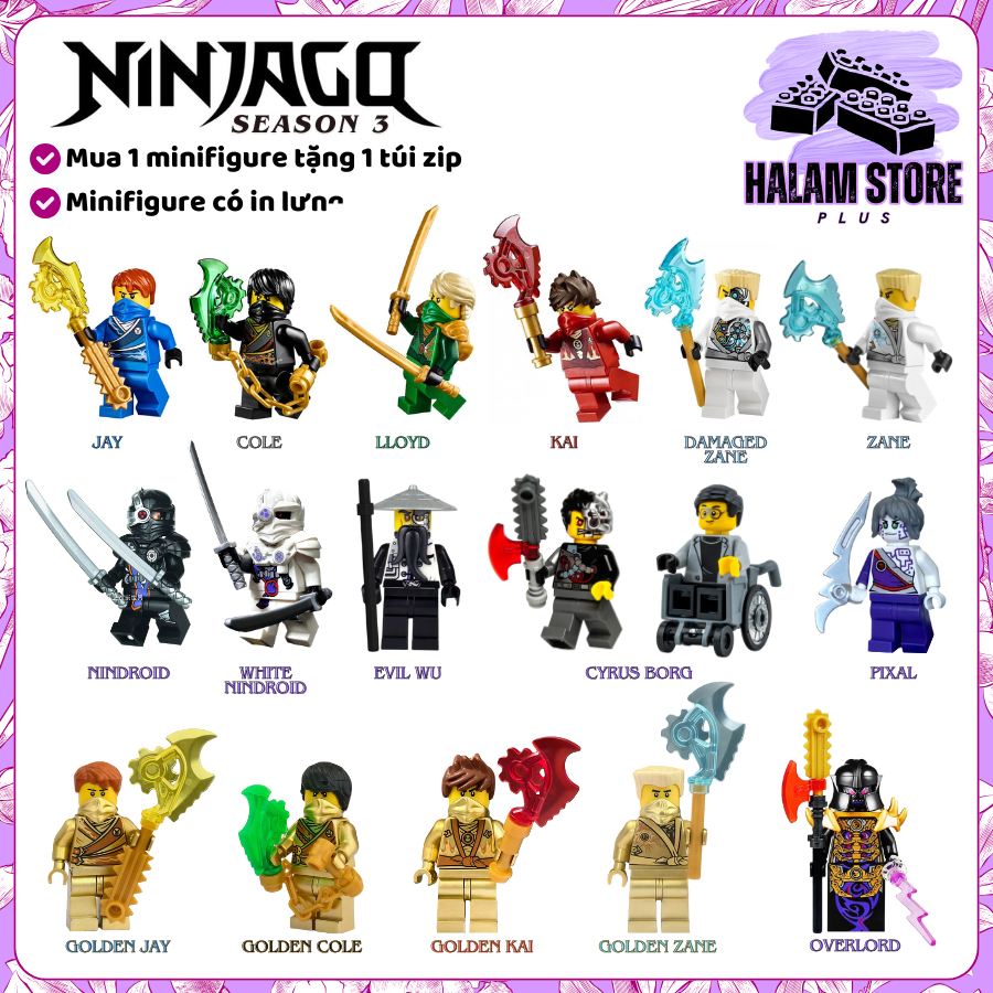 [Giá siêu rẻ] Đồ chơi lắp ráp minifigures Ninjago season 3 Techno - Mô hình ninja người máy
