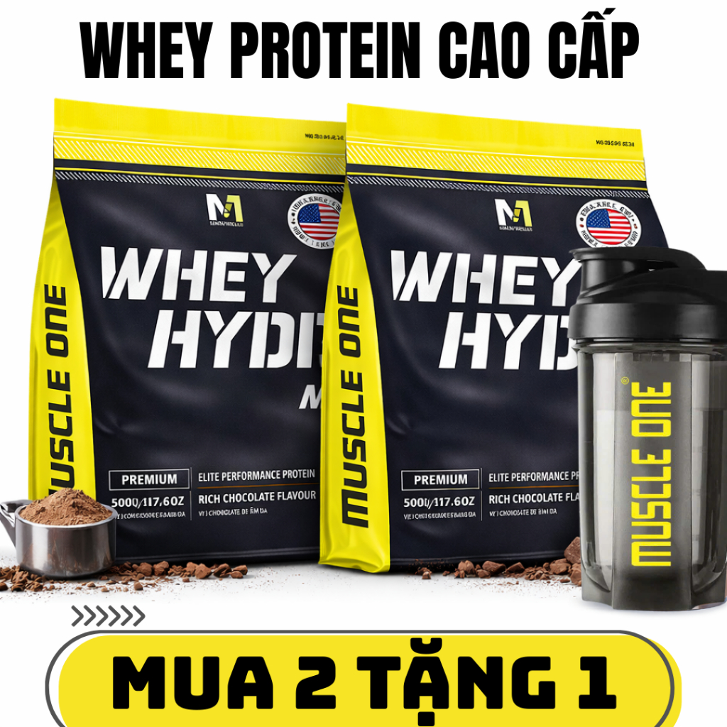 Combo 2 Túi Whey Thủy Phân 25g Protein – WHEY HYDRO MIX 500g – Whey Protein Tăng Cơ Gym