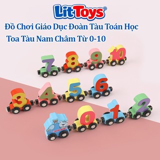 Đồ Chơi Giáo Dục Đoàn Tàu Toán Học ToysLit, Nam Châm Số Từ 0-10 Phát Triển Trí Tuệ Cho Bé