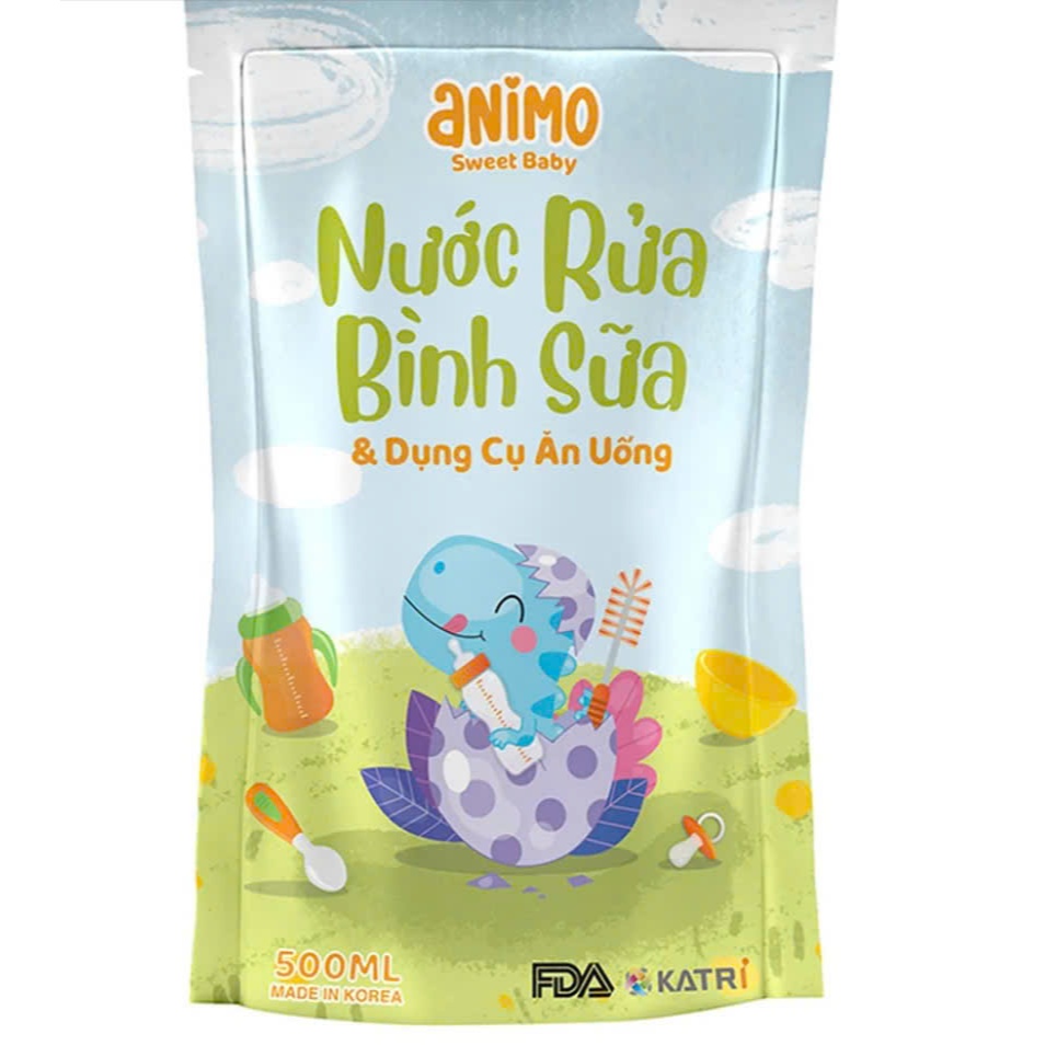 Nước rửa bình sữa và dụng cụ ăn uống Animo dung tích 500ml