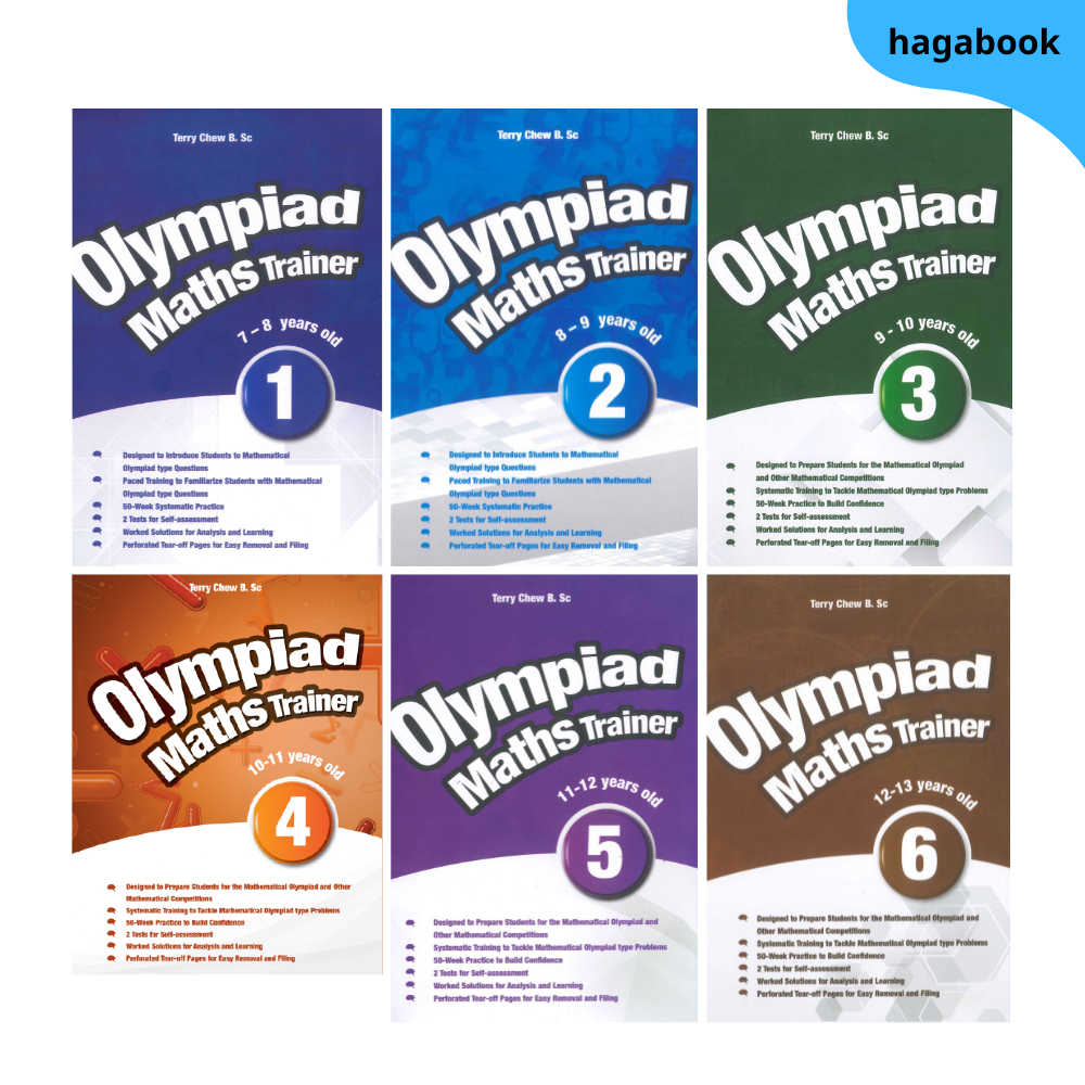 Sách Toán Singapore - Olympiad Maths Trainer - 6 quyển - Bản in laser đen trắng đẹp
