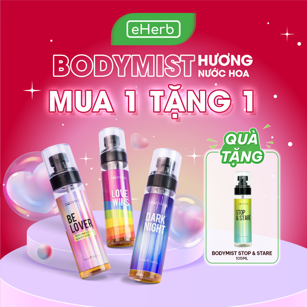 [MUA 1 TẶNG 1] Bodymist Xịt Thơm Toàn Thân Nước Hoa Unisex Nam Nữ Hẹn Hò Lưu Hương 6H BODYMISS